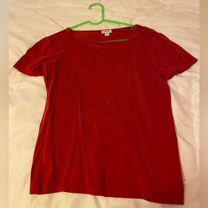 J.Crew Red Scoop Neckline T-Shirt (like new)